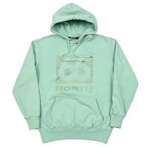 66 Degrees North Iceland Big Box Logo Hoodie Pullover Sweatshirt Mens Small